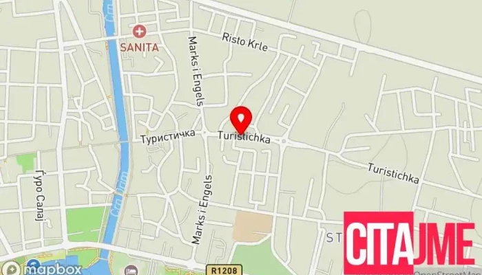 мапа на Ordinanca stomatologjike DENT-IN Стоматолог во Струга