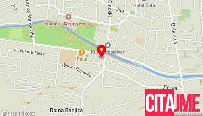 Osnoven Sud Gostivar мапа - Гостивар
