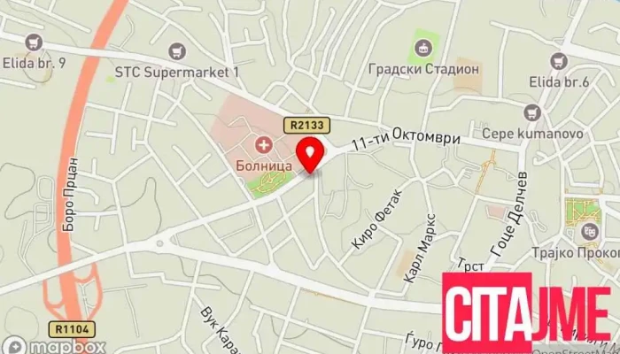 мапа на Pavel Tobako Самопослуга во Куманово