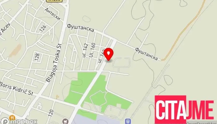 Perenje Tepisi Me -  Ni мапа - Ulica Ljubo Bozhinovski Pish Tetovo Mk