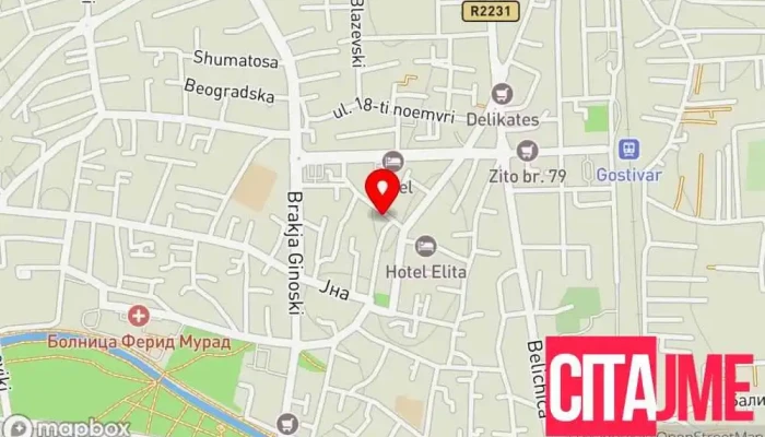 мапа на Pharmacie BOTANIQUE Аптека во Гостивар
