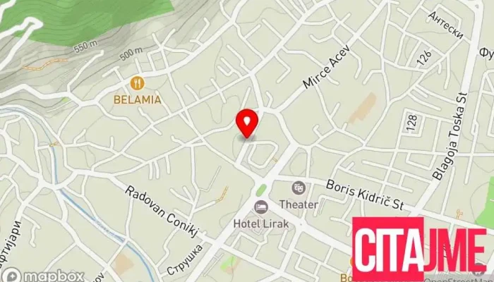 мапа на Pharmacon Pharmacy Аптека во Тетово