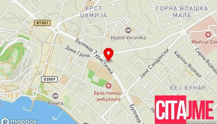мапа на Pharmacy АПТЕКА БИО ЛЕК Аптека во Охрид