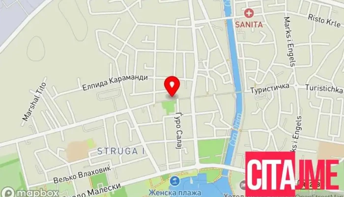 мапа на Pharmacy BLEDI Аптека во Струга
