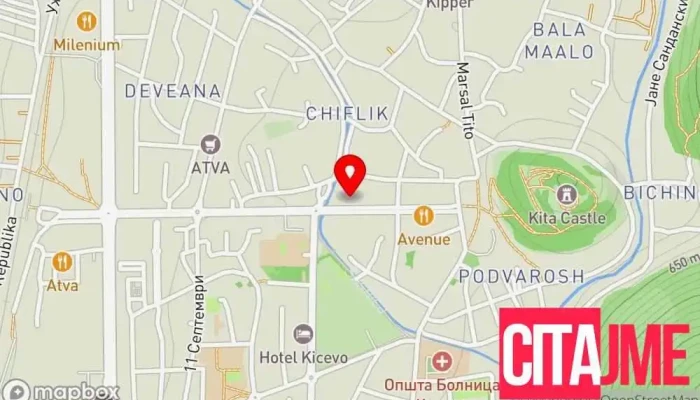 мапа на Pharmacy Era 2 Хомеопатска аптека во Кичево
