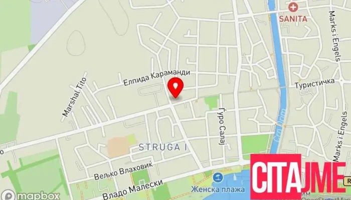 мапа на Pharmacy Pentamedica Аптека во Струга