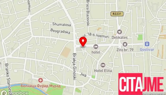 Poliklinika Dr Bashkim Ismaili мапа - Гостивар