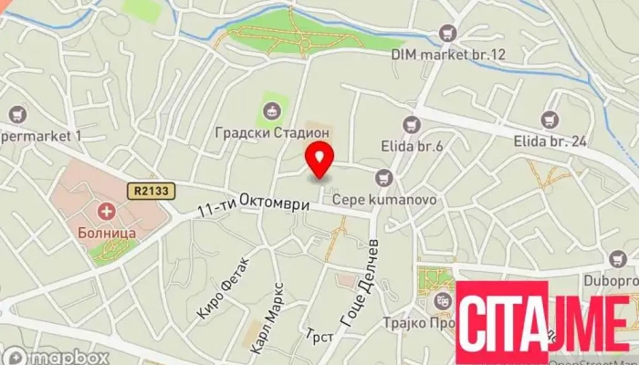 Politsiska Stanitsa Kumanovo мапа - Куманово