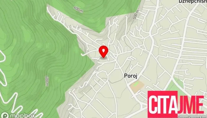 мапа на Порој  во Порој