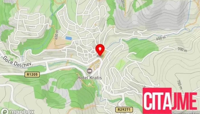 мапа на Пошта - Кратово Пошта во Кратово