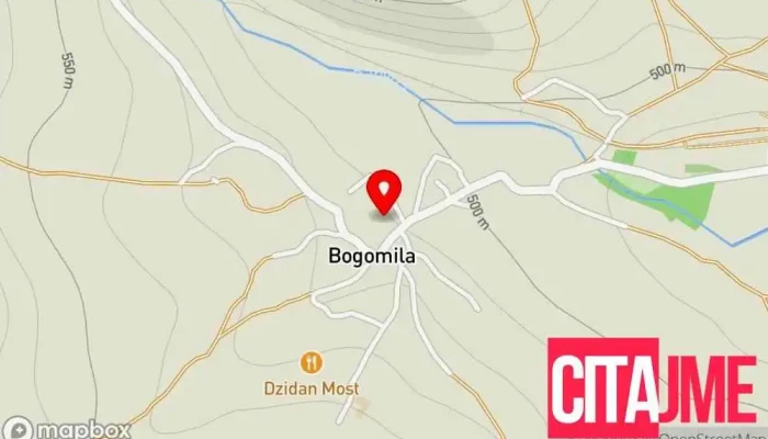 мапа на Пошта на Северна Македонија - Богомила Пошта во Bogomila