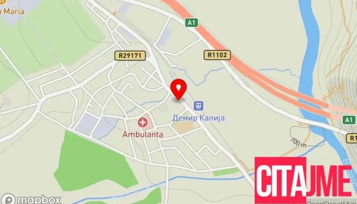 мапа на Пошта на Северна Македонија - Демир Капија Пошта во Демир Капија