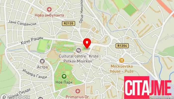 мапа на Пошта на Северна Македонија - Свети Николе Пошта во Свети Николе