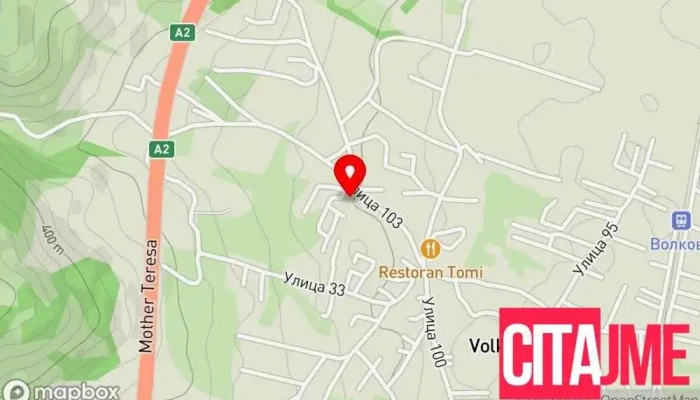 мапа на Пошта на Северна Македонија - Волково Пошта во Волково