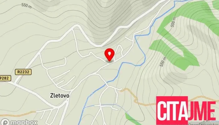 мапа на Пошта на Северна Македонија - Злетово Пошта во Zletovo