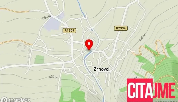 мапа на Пошта на Северна Македонија - Зрновци Пошта во Зрновци