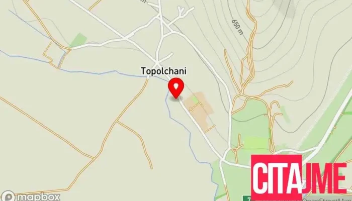 мапа на Пошта на Северна Македонија Пошта во Topolchani