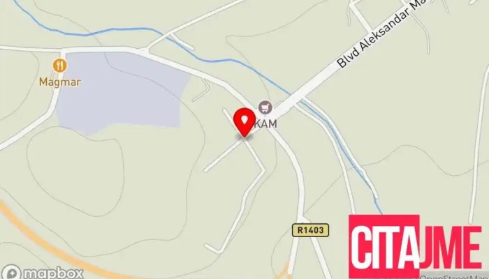 мапа на Пошта на Северна Македонија Пошта во Радовиш