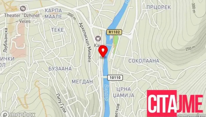 Povardarska Eparkhija мапа - Велес