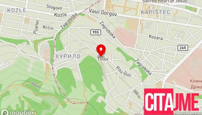 мапа на Проф. Лазарева Стоматолог во Скопје