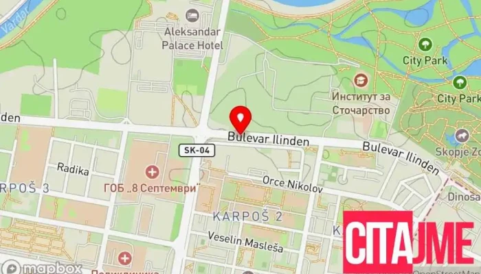 мапа на Прва градска аптека Аптека во Gostivar