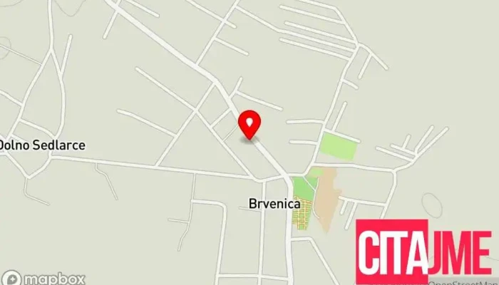 мапа на ПЗУ аптека Дани-фарм Аптека во Брвеница