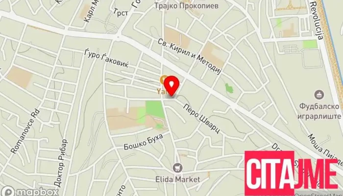 мапа на PZU Apteka Dashtevska Аптека во Куманово