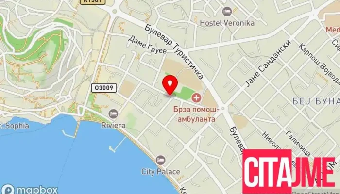 мапа на ПЗУ д-р Јолевски Стоматолог, Стоматолошка клиника, Периодонтист за стоматолошки импланти, Стоматолошка радиологија, Ортодонт во Охрид