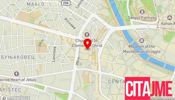 мапа на ПЗУ Д-р Катарина Бошковска Стоматолог во Скопје