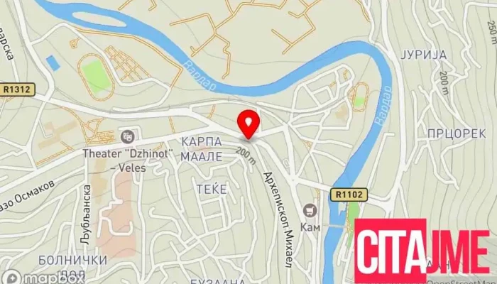 мапа на ПЗУ Д-р Панче Зафиров Стоматолог во Велес