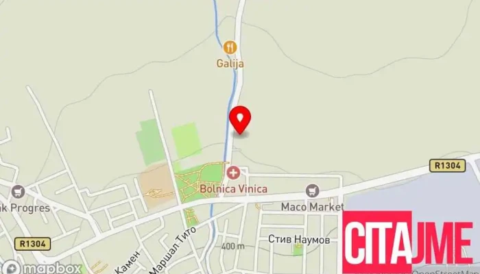 мапа на ПЗУ Д-р Тодорова Стоматолог во Виница