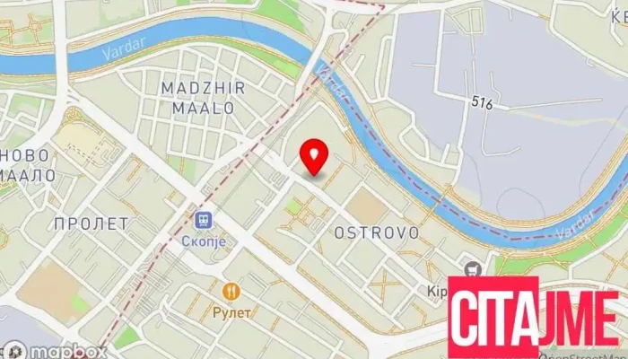 мапа на ПЗУ Филип Дент Стоматолог во Скопје
