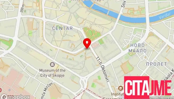 мапа на PZU Gradska Apteka Andrej Аптека во Скопје