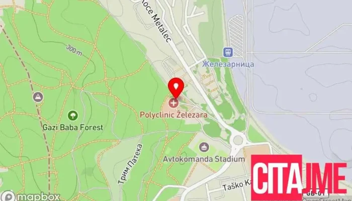 мапа на ПЗУ „Ла Дента“ Стоматолог во Скопје