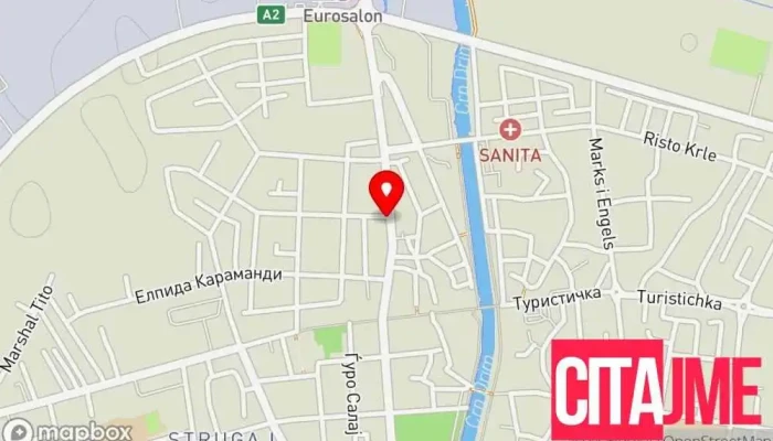 мапа на PZU Marina Dent Стоматолог во Струга