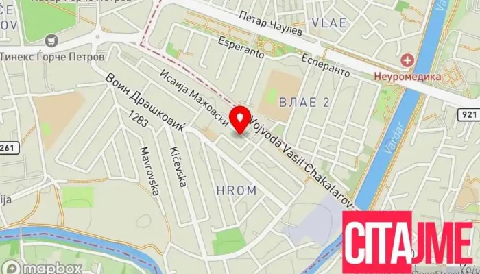 мапа на ПЗУ Протект Дент Стоматолог во Скопје