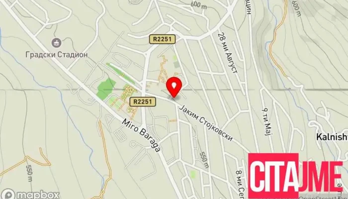 мапа на ПЗУ Стомадент Стоматолог во Пробиштип