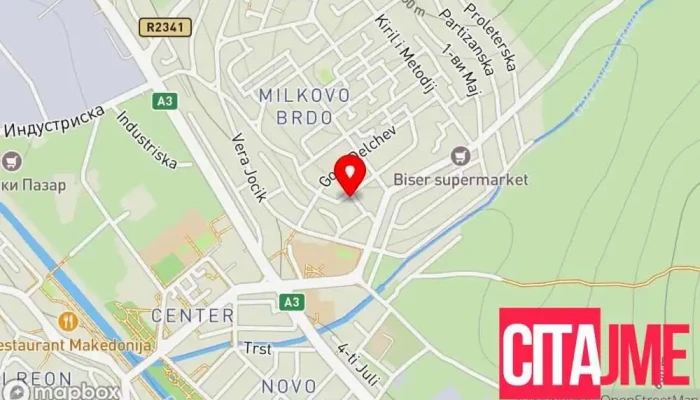 мапа на ПЗУ Стоматолог д-р Здравко Стоматолог во Делчево