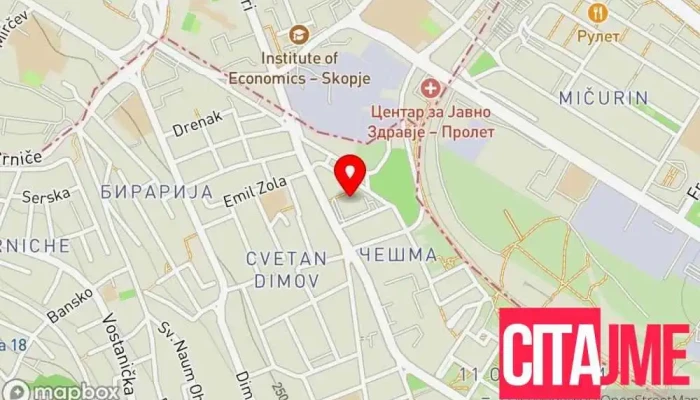 Pzu Stomatoloshka Ordinatsija Anadent D R Genchovska мапа - Скопје