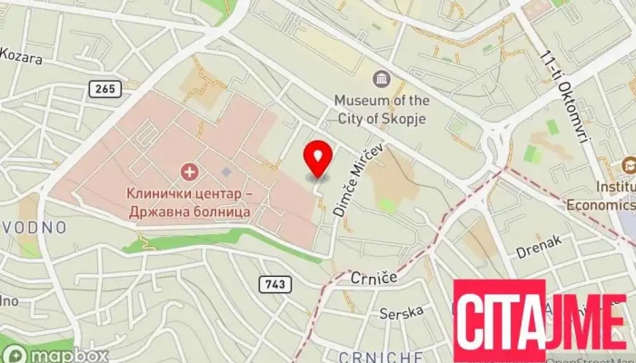 Pzu Stomatoloshka Ordinatsija Pashoska мапа - Скопје