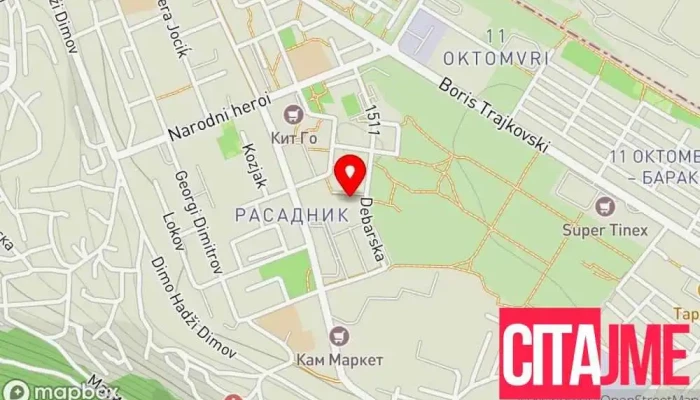 мапа на PZU,,Luka Dent,, Стоматолог во Скопје