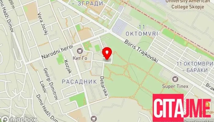 Race Elektrik -  мапа - Скопје