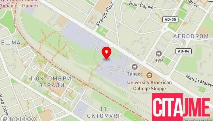 Rade Konchar Servis Doo Skopje мапа - Скопје