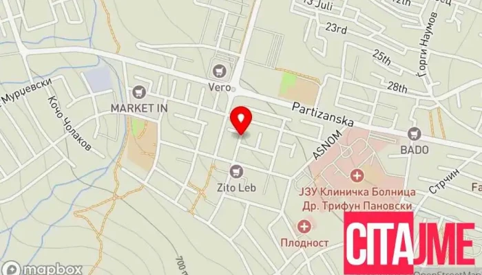 мапа на RENDEVSKI Dental Clinic Стоматолошка клиника, Периодонтист за стоматолошки импланти, Стоматолошка радиологија, Ендодонт, Периодонт во Битола