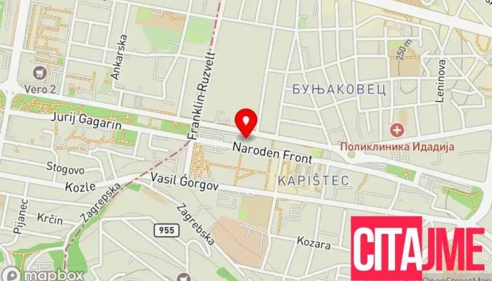 Restoran Dvor мапа - Скопје