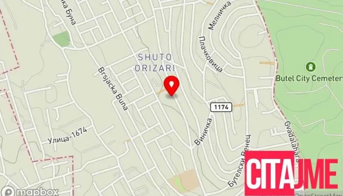 Rezidentsija Orizari мапа - Скопје