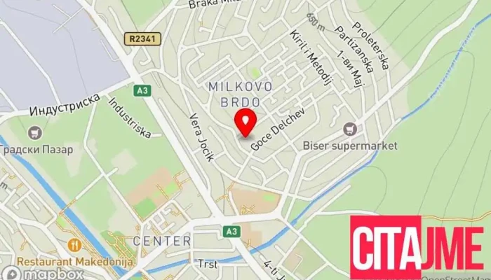 мапа на Ринџи Компани Rindži Kompani Градежна компанија во Делчево
