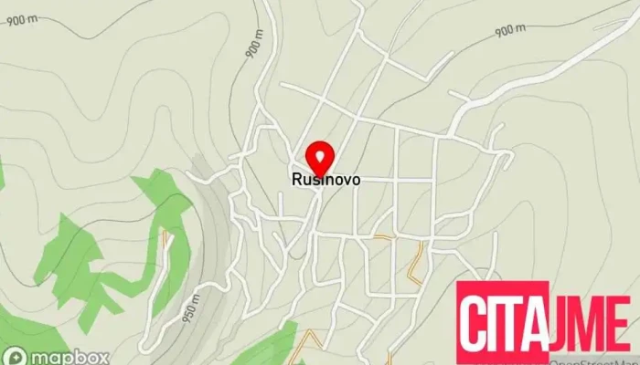 мапа на Русиново  во Русиново