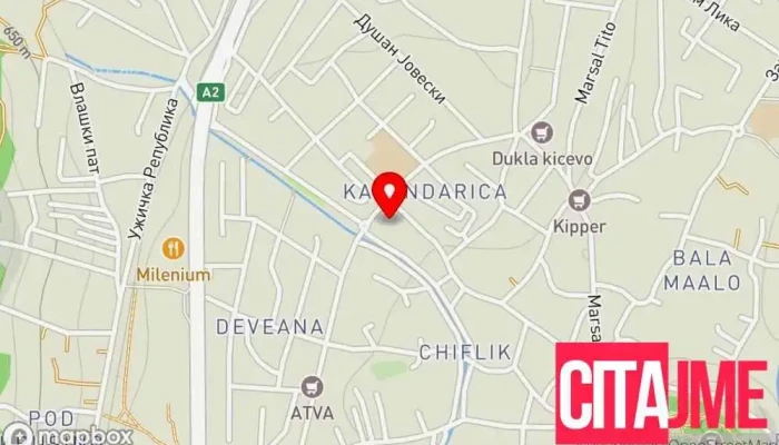 мапа на Sara Dent Стоматолог во Кичево