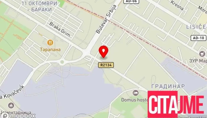 мапа на Sara farm Аптека во Скопје